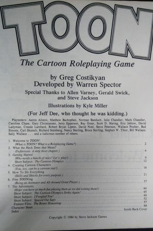 Toon: The Cartoon Roleplaying Game image number 1