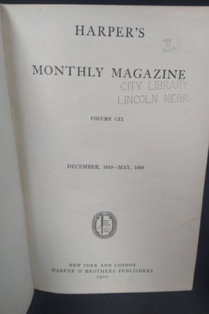 Harpers Magazine 1919-20  image number 1