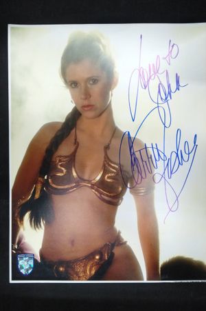 Carrie Fisher Signed Star Wars Print image number 0