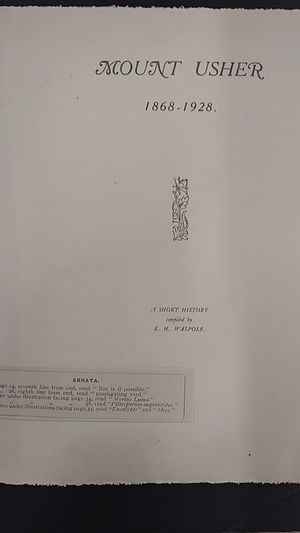 Mount Usher 1868-1928 image number 1