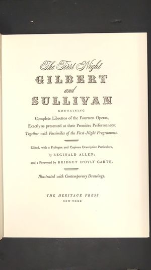 The First NIght Gilbert and Sullivan image number 2