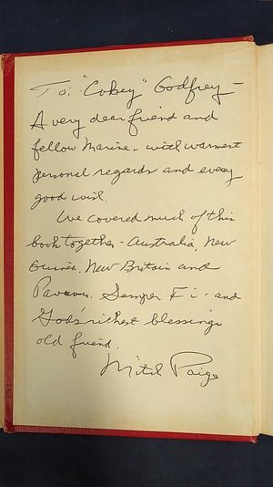 A marine named Mitch: An autobiography of Mitchell Paige, Colonel, U.S. Marine Corps retired image number 2
