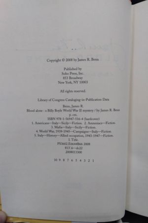 Blood Alone: A Billy Boyle World War II Mystery image number 2