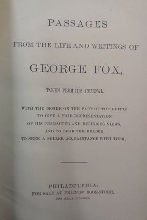 Passages from the Life and Writings of George Fox image number 1