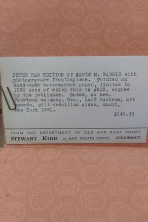 The Works of J.M. Barrie Collection image number 1