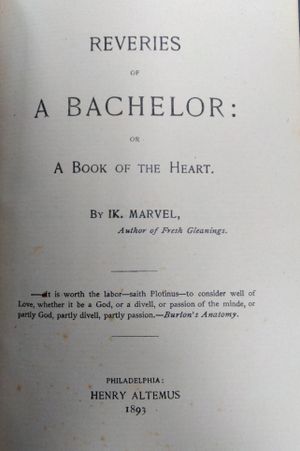 The Reveries of a Bachelor image number 1