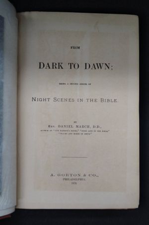 From Dark To Dawn; Being a second series of Night Scenes in the Bible image number 1