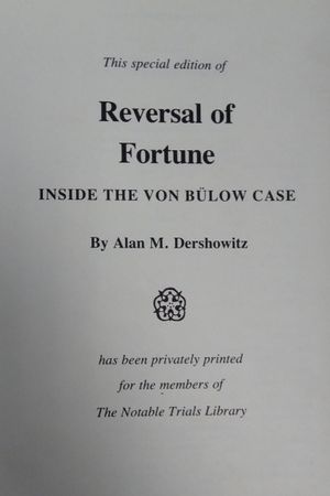 Reversal of Fortune: Inside the Von Bulow Case image number 2