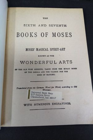 The 6th and 7th Books of Moses image number 1