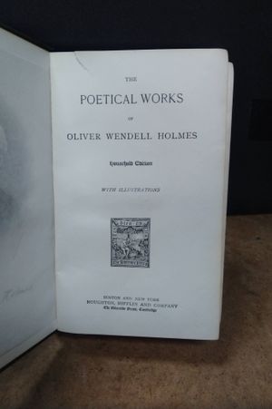Poetical Works of Oliver Wendell Holmes image number 1