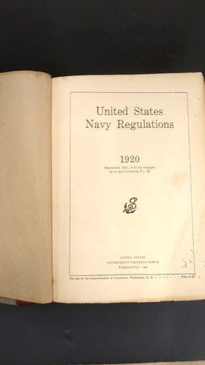 United States Navy Regulations: 1920 image number 2