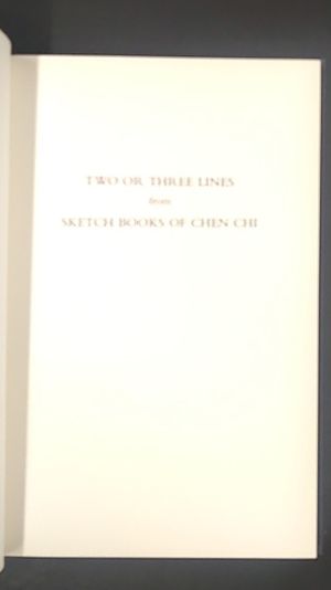 Two or Three Lines from Sketchbooks of Chen Chi image number 2