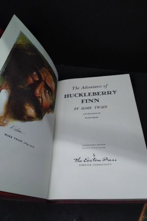 Leather Bound -- Adventures of Huckleberry Finn [Tom Sawyer's Companion] by Mark Twain -- Collector's Edition -- The Easton Press image number 1