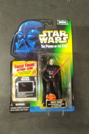 Star Wars POTF2 Power of the Force Freeze Frame Darth Vader w/ Removable Helmet and Lightsaber image number 0