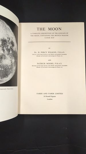 The Moon: A Complete Description of the Surface of the Moon, containing the 300-inch Wilkins Lunar Map image number 1