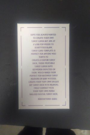DiY Blank Tarot Cards image number 1