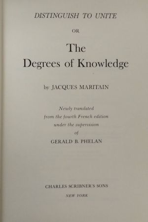 The Degrees of Knowledge or Distinguish to Unite image number 2