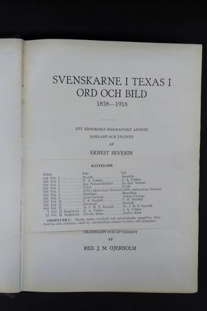Svenskarne I Texas I ord och Bild image number 1