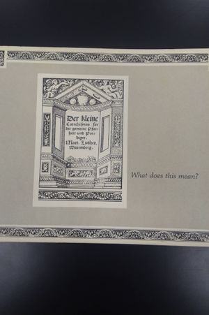 Dr Martin Luther Small Catechism 450th Anniversary Remembrance Booklet image number 0