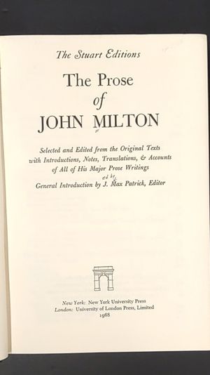 The Prose of John Milton image number 1