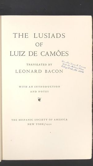 The Lusiads of Luiz de Camoes image number 1