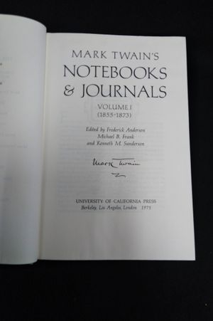 Mark Twain's Notebooks and Journals image number 1