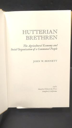 Hutterian Brethren: The Agricultural Economy and Social Organization of a Communal People image number 2