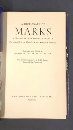 A Dictionary of Marks image number 1