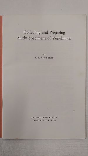 Collecting and Preparing Study Specimens of Vertebrates image number 1