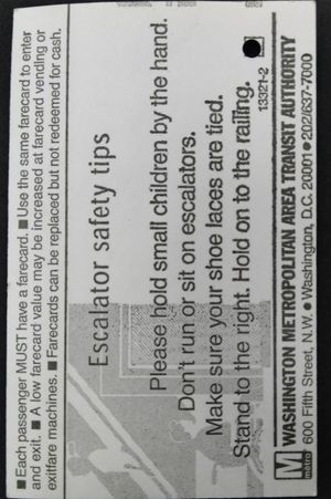 President Obama January 2009 Inauguration Transit Ticket  Metro Pass image number 1