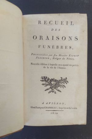 Recueil des Oraisons Funebres image number 1
