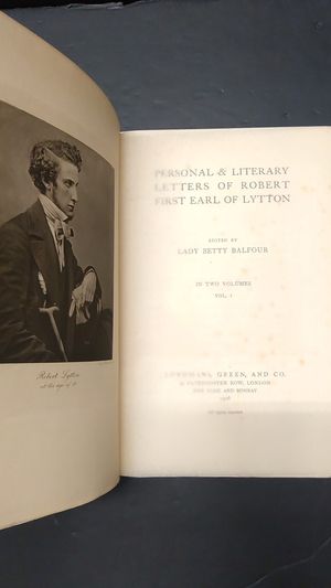 Personal and Literary Letters of Robert, First Earl of Lytton image number 1