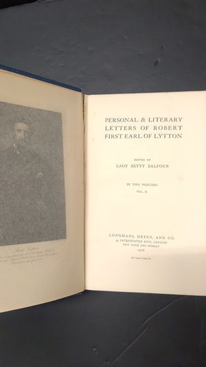 Personal and Literary Letters of Robert, First Earl of Lytton image number 2