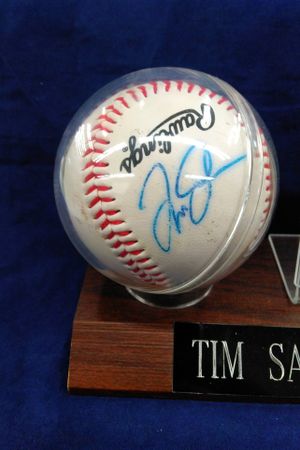 Tim Salmon Signed Baseball + Stand image number 1