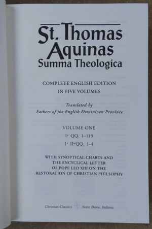 St Thomas Aquinas Summa Theologica image number 2