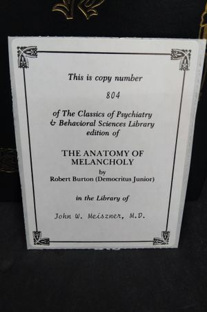 The Anatomy Of Melancholy image number 1