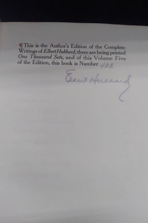 The Complete Writings of Elbert Hubbard Vol. 5 image number 1