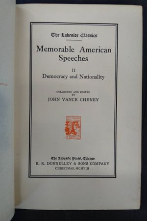 Memorable American Speeches (V. 2): Democracy and Nationality image number 1
