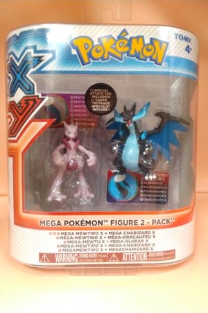 Tomy Pokemon XY Mega Pokemon 2 Pack - Mega MewTwo X and Mega Charizard X image number 0
