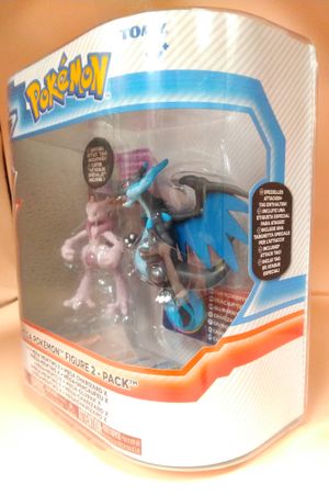 Tomy Pokemon XY Mega Pokemon 2 Pack - Mega MewTwo X and Mega Charizard X image number 1