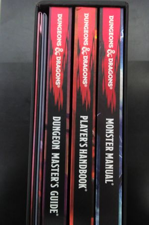 Dungeons & Dragons Core Rulebooks Gift Set (Special Foil Covers Edition with Slipcase, Player's Handbook, Dungeon Master's Guide, Monster Manual, DM S image number 1