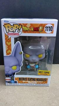 Funko Dragon Ball Super Pop! Animation Beerus (Eating Noodles) Vinyl Figure Hot Topic Exclusive