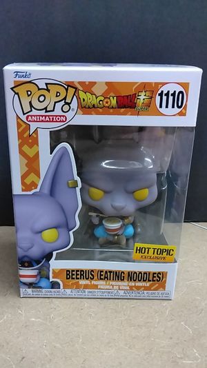Funko Dragon Ball Super Pop! Animation Beerus (Eating Noodles) Vinyl Figure Hot Topic Exclusive image number 0