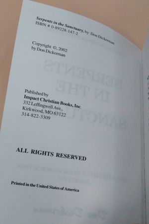 Serpents in the Sanctuary: Breaking Bondage in Believers image number 2