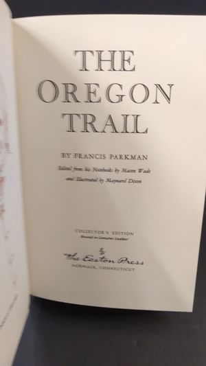 The Oregon Trail - Francis Parkman - The Easton Press - Maynard Dixon Illustrations image number 1