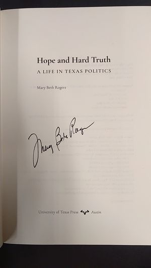 Hope and Hard Truth: A Life in Texas Politics image number 1