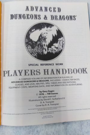 Advanced Dungeons & Dragons Players Handbook image number 1