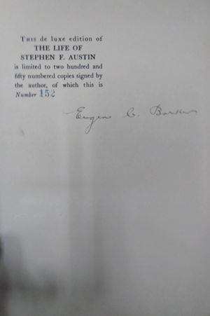 The Life of Stephen F. Austin: Founder of Texas, 1793-1836 image number 1
