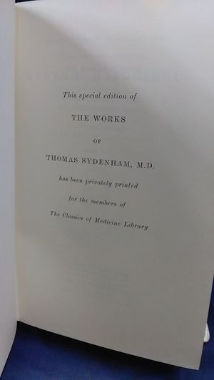 The Works of Thomas Sydenham, M.D. image number 1