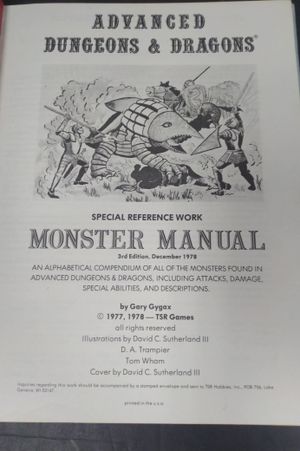 Advanced Dungeons and Dragons: Monster Manual image number 1